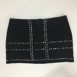 Studded black Forever 21 miniskirt
